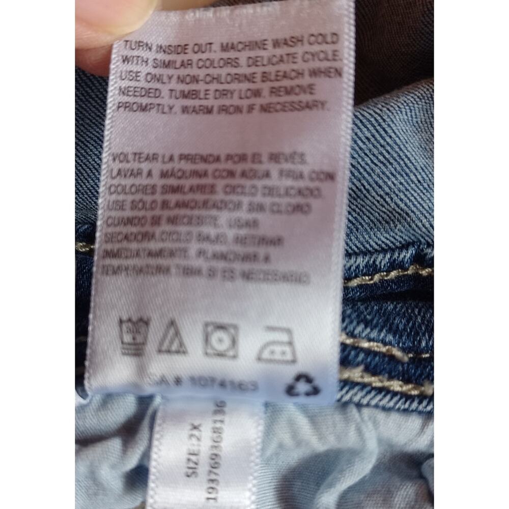 WallFlower Denim Shortalls Women's Size 2X Blue Jean Overalls Adjustable Straps - Picture 8 of 8